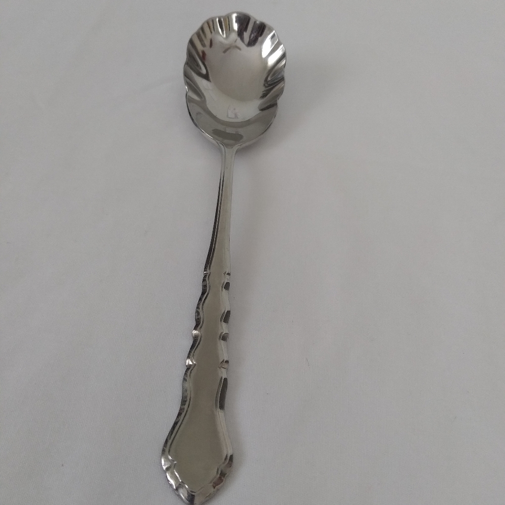 International stainless glossy flatware shell sugar spoon
